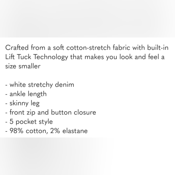 NYDJ Clarissa Ankle Cropped High-rise Denim Jeans Optic White size 12 - Picture 3 of 11